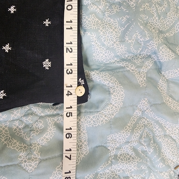 Max Studio Women's Black Linen Fully Lined Embroidered Skirt Size  2 - Picture 4 of 6